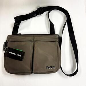 Michael Kors Malone Expandable Xbody Olive Crossbody Bag New